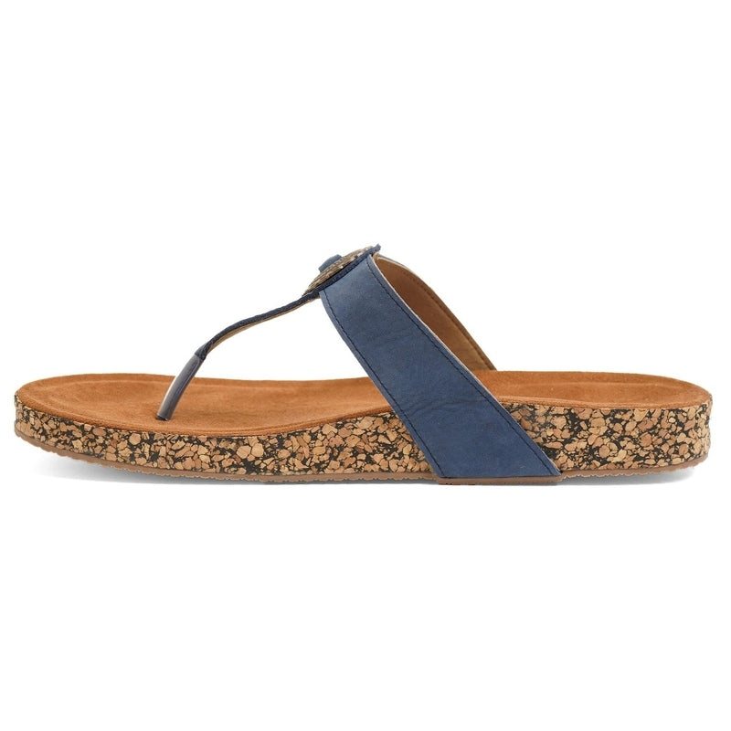 Delia - Blue Cork Sandals