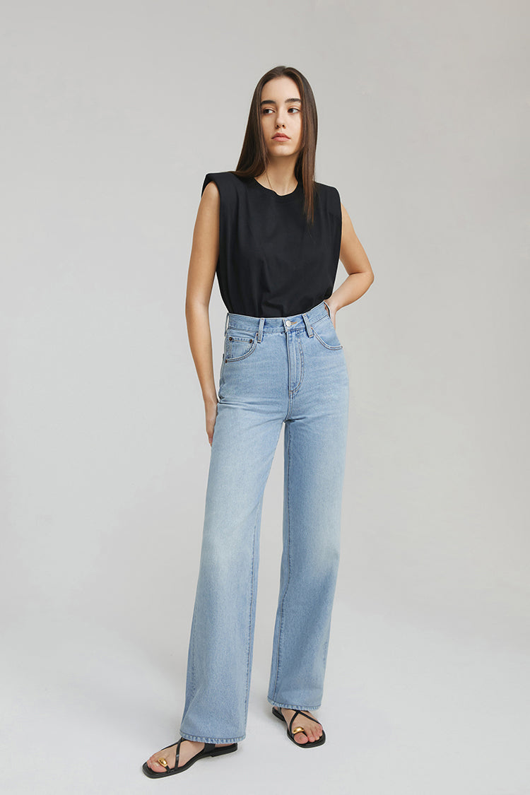 Coney Island Whitefish High Rise Wide Jeans HJ007