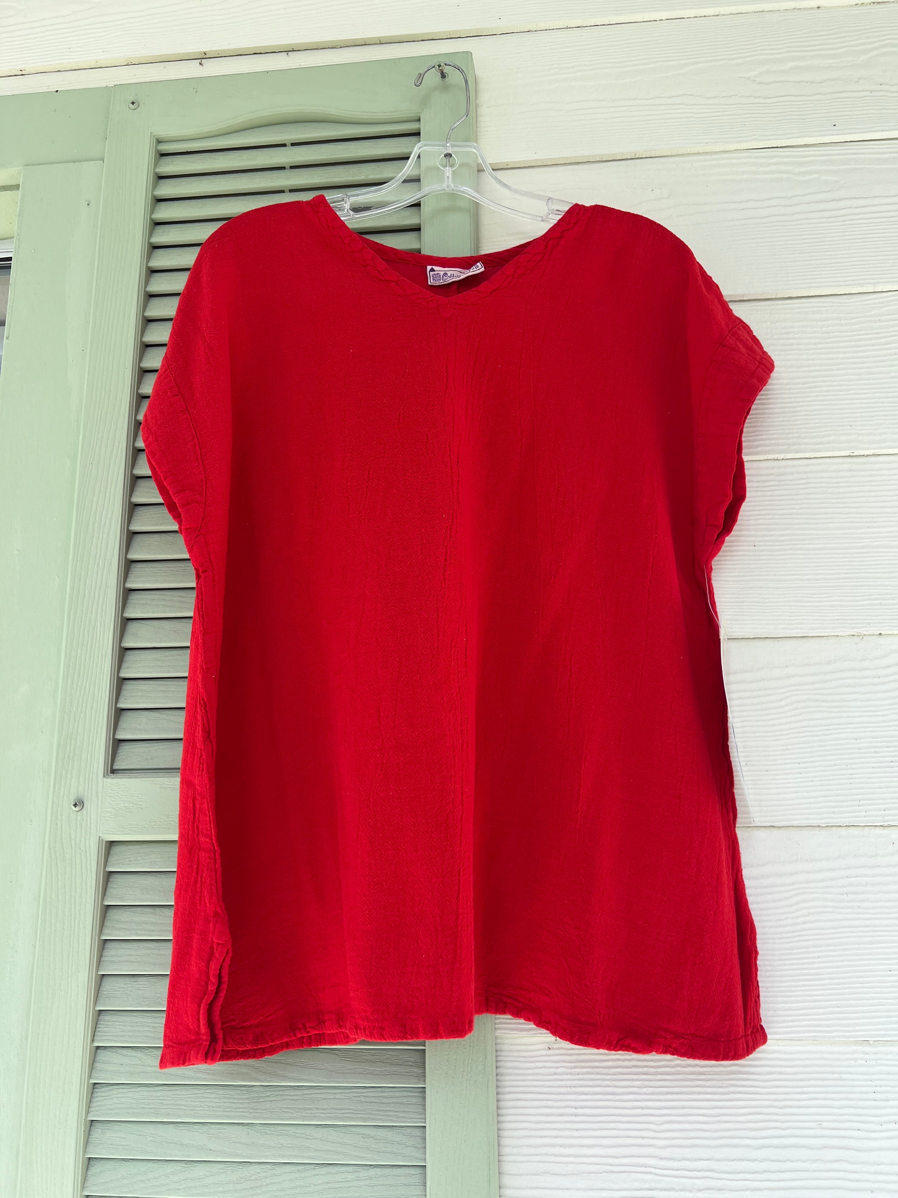 Carla 100% Cotton Gauze Top in OSFM Sale