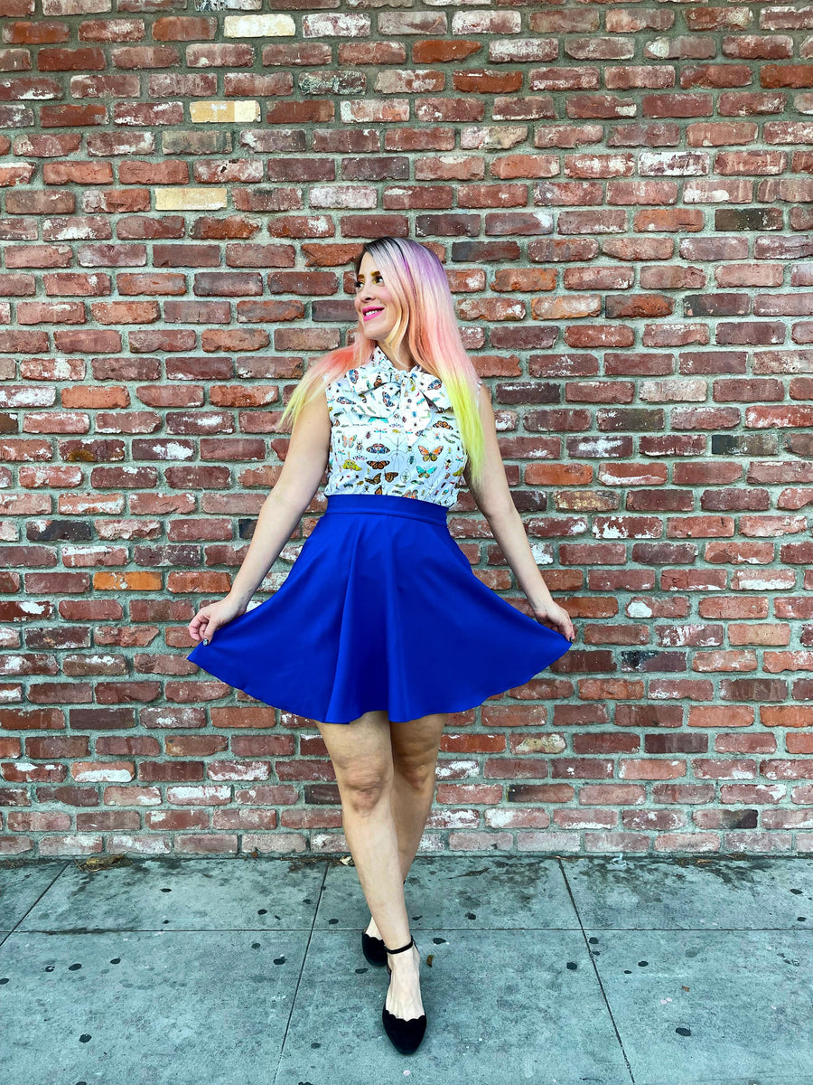 Royal Blue Skater Skirt