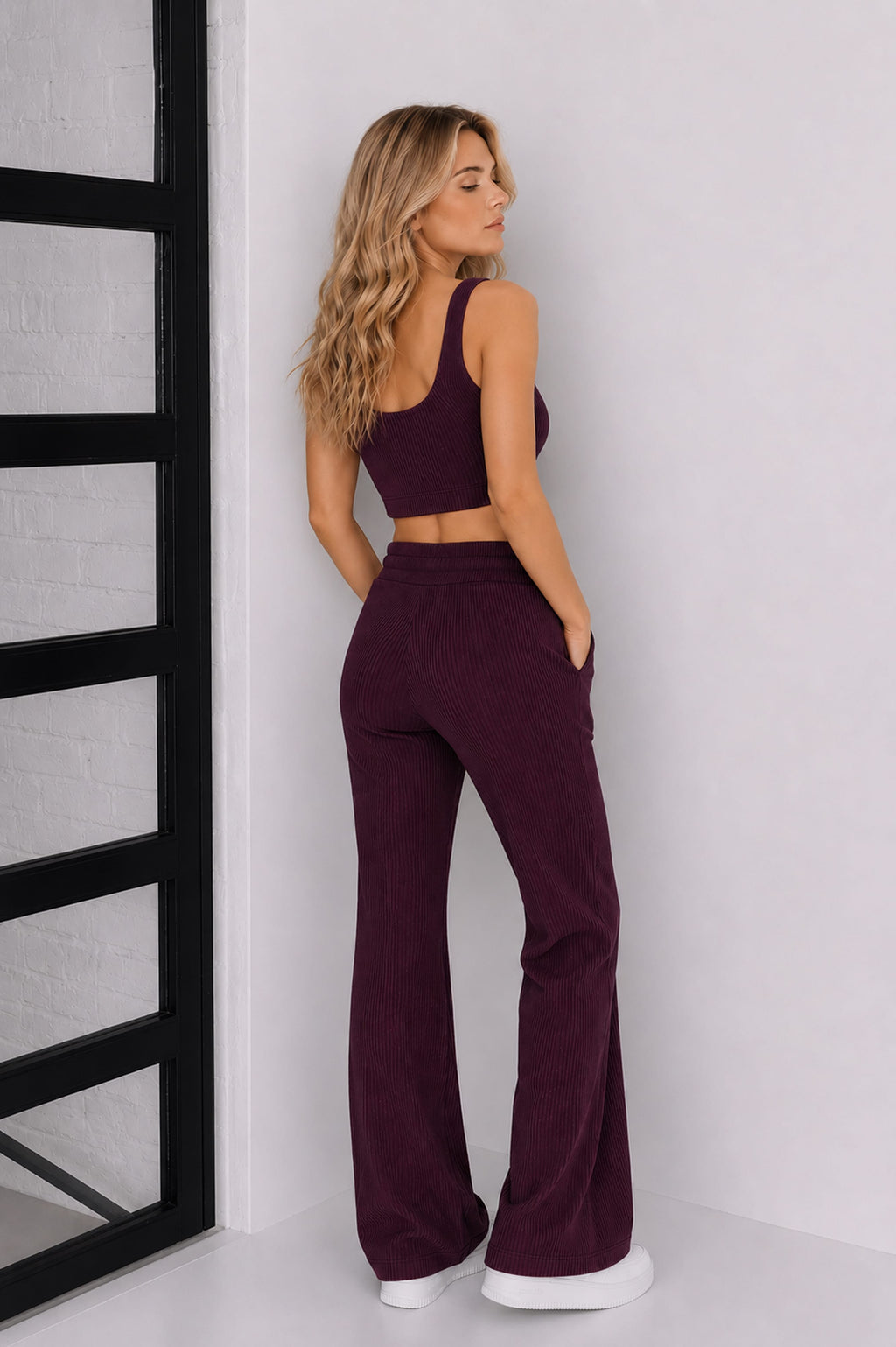 Jules Waffle Knit Organic Cotton Drawstring Pant