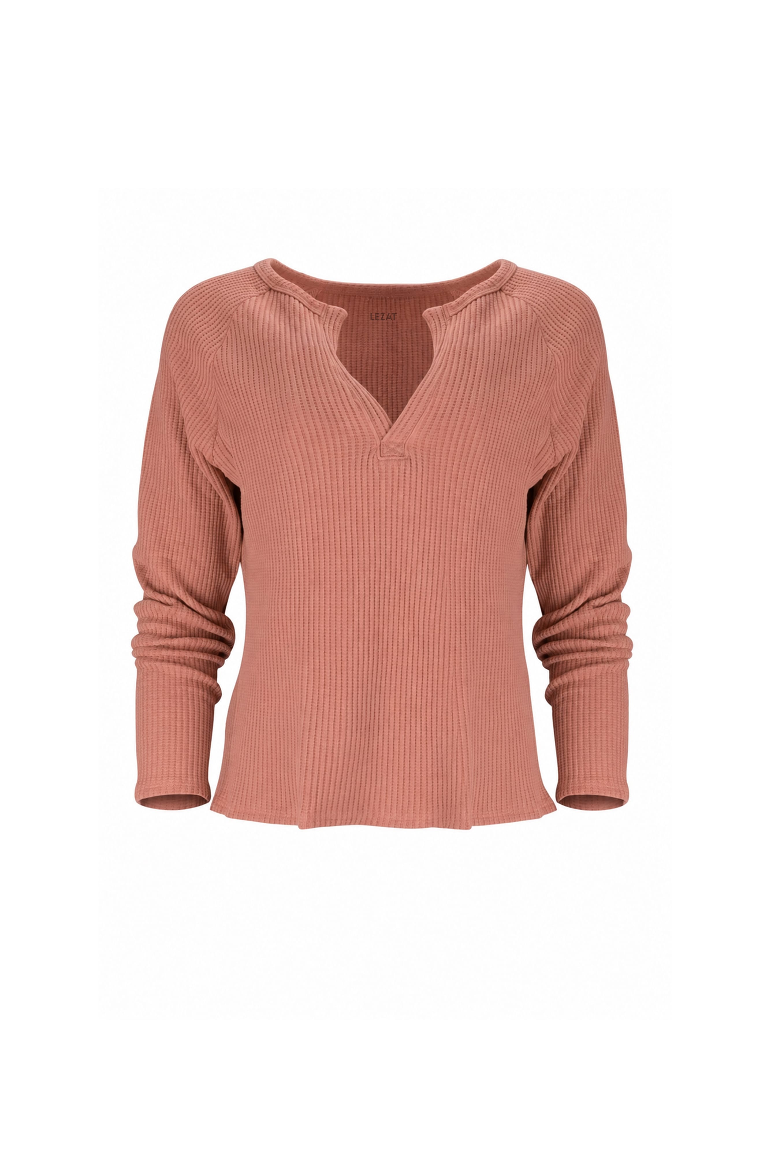 Jules Waffle Knit Organic Cotton V-Neck Pullover