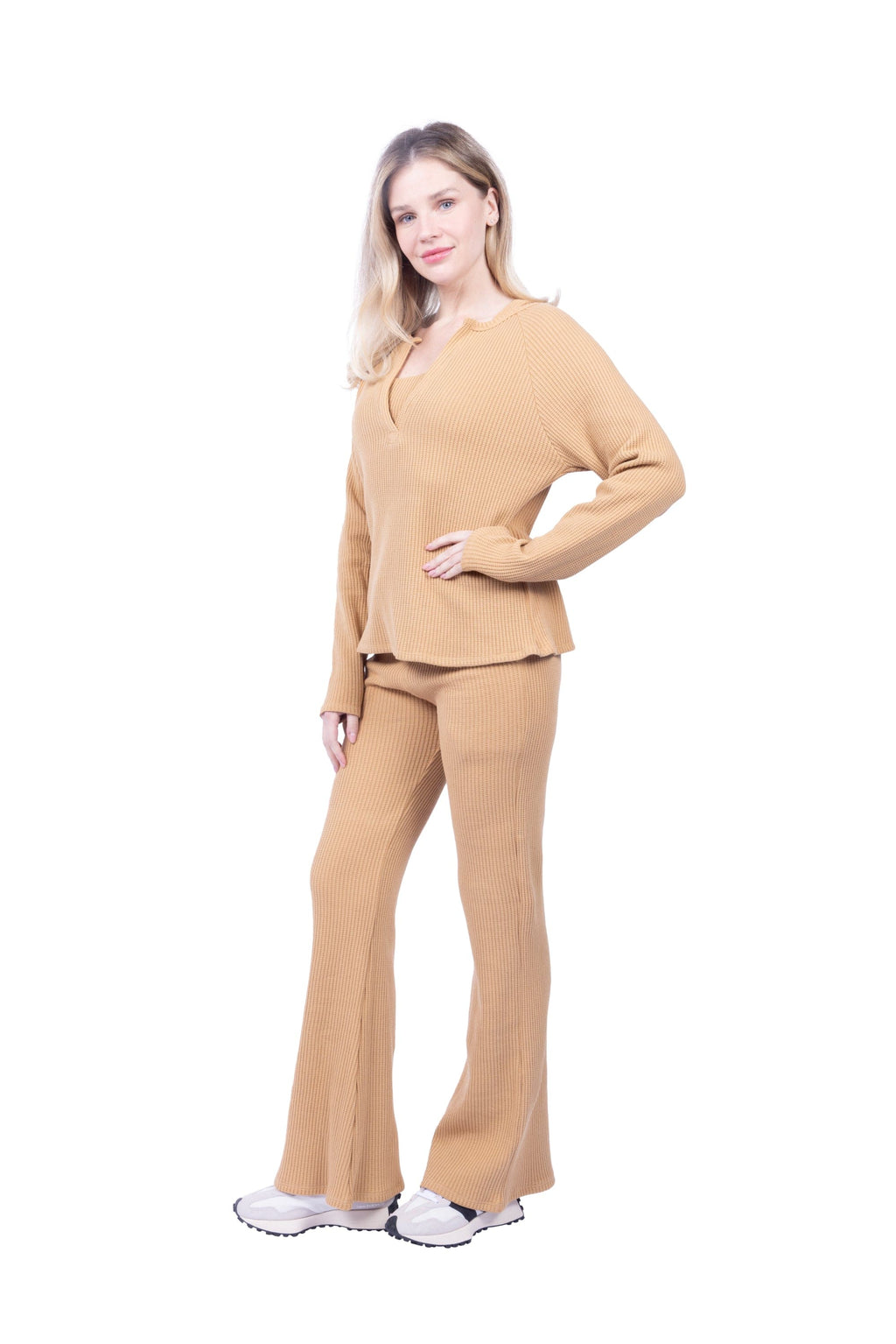 Jules Waffle Knit Organic Cotton Drawstring Pant