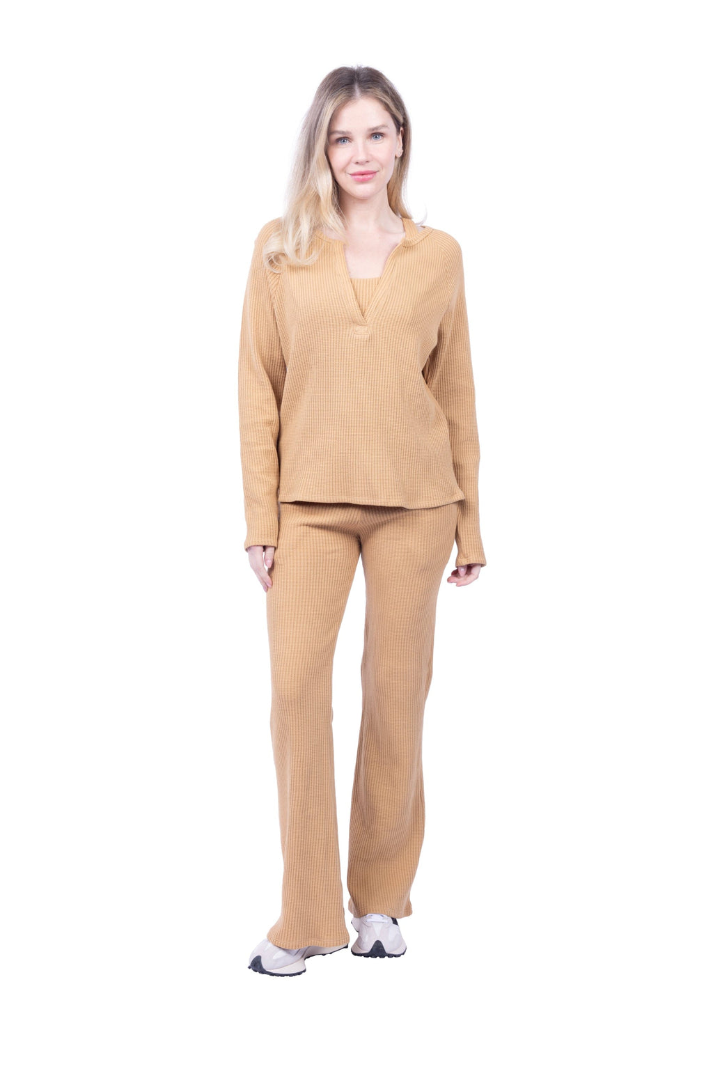 Jules Waffle Knit Organic Cotton Drawstring Pant