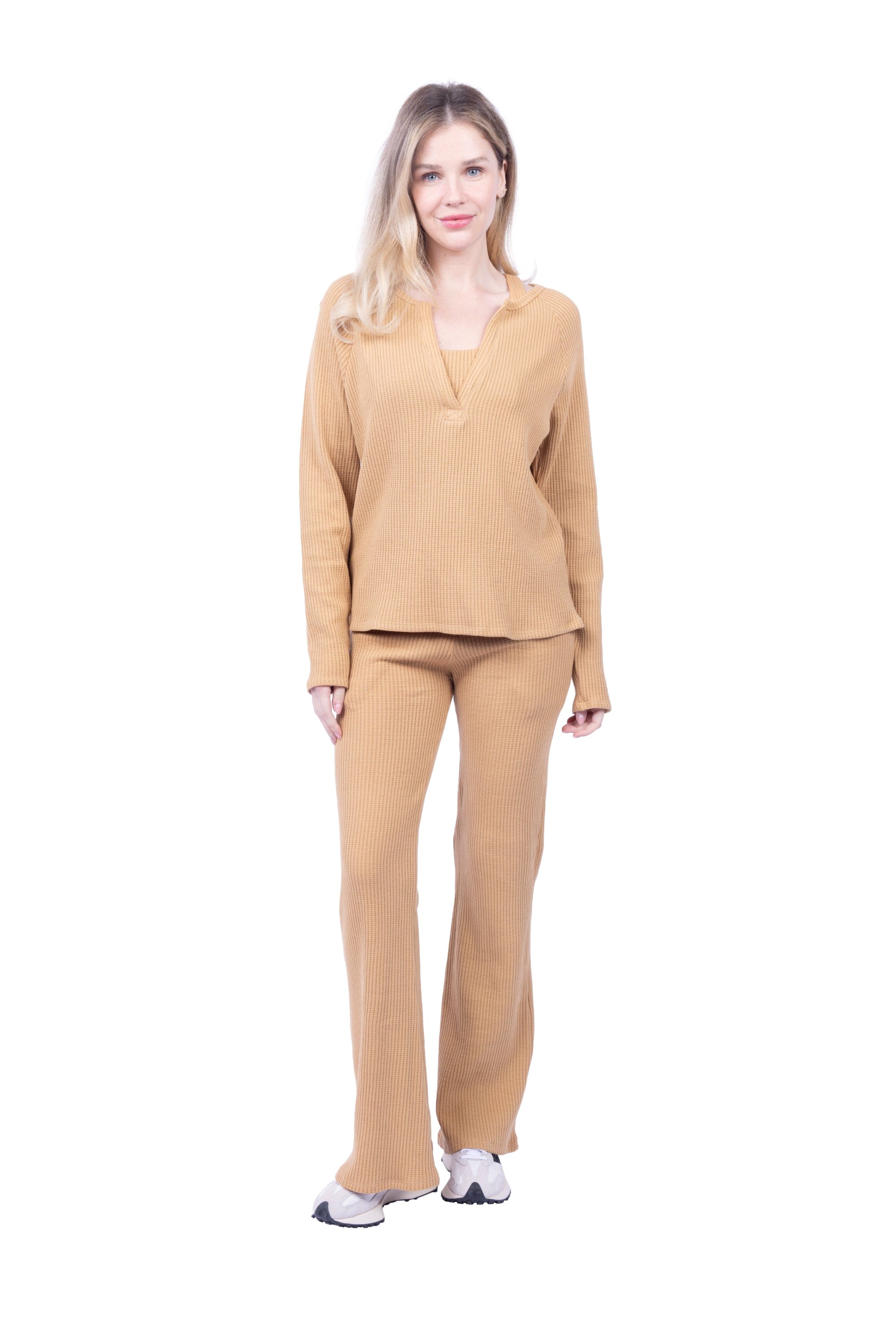 Jules Waffle Knit Organic Cotton Drawstring Pant