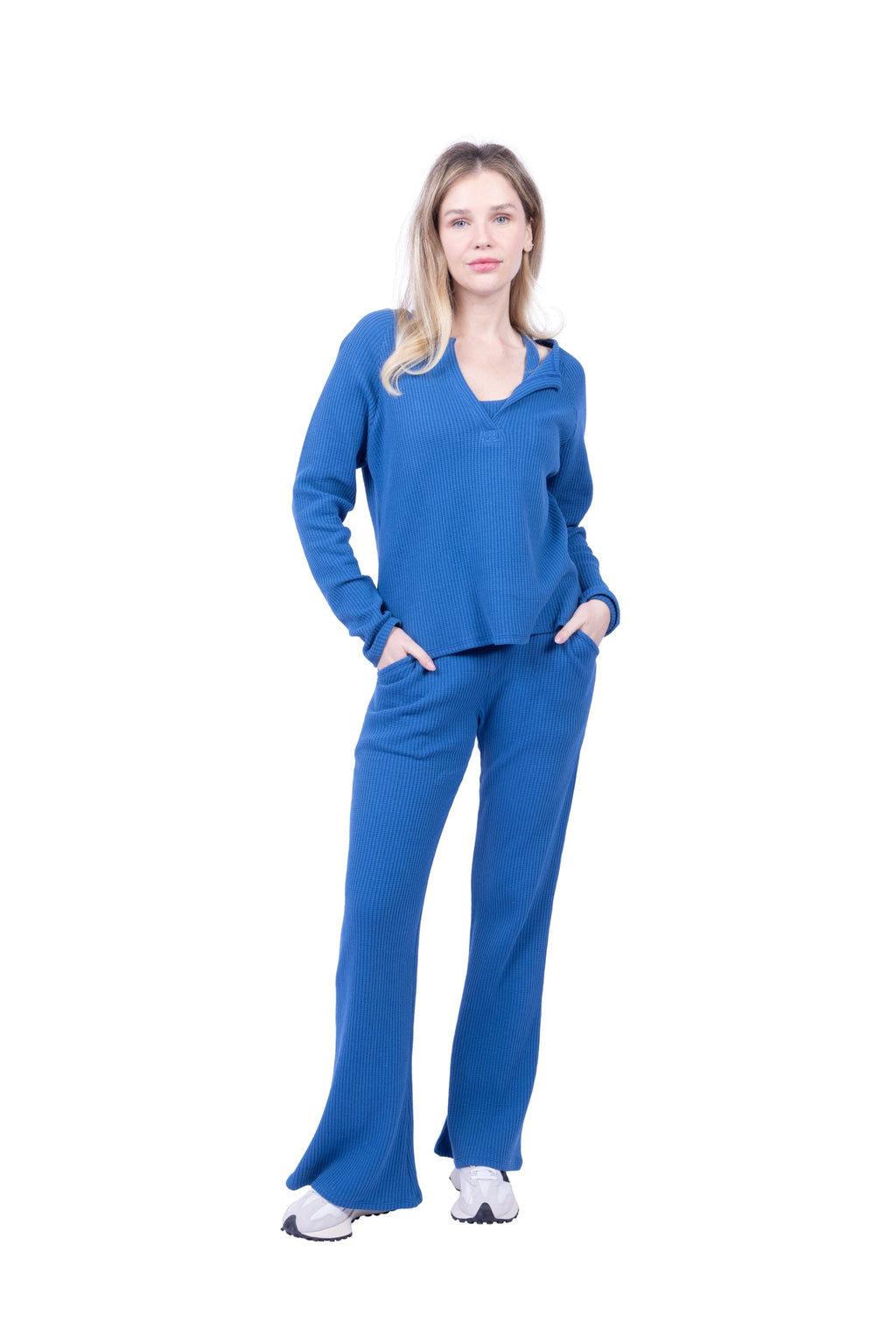 Jules Waffle Knit Organic Cotton Drawstring Pant