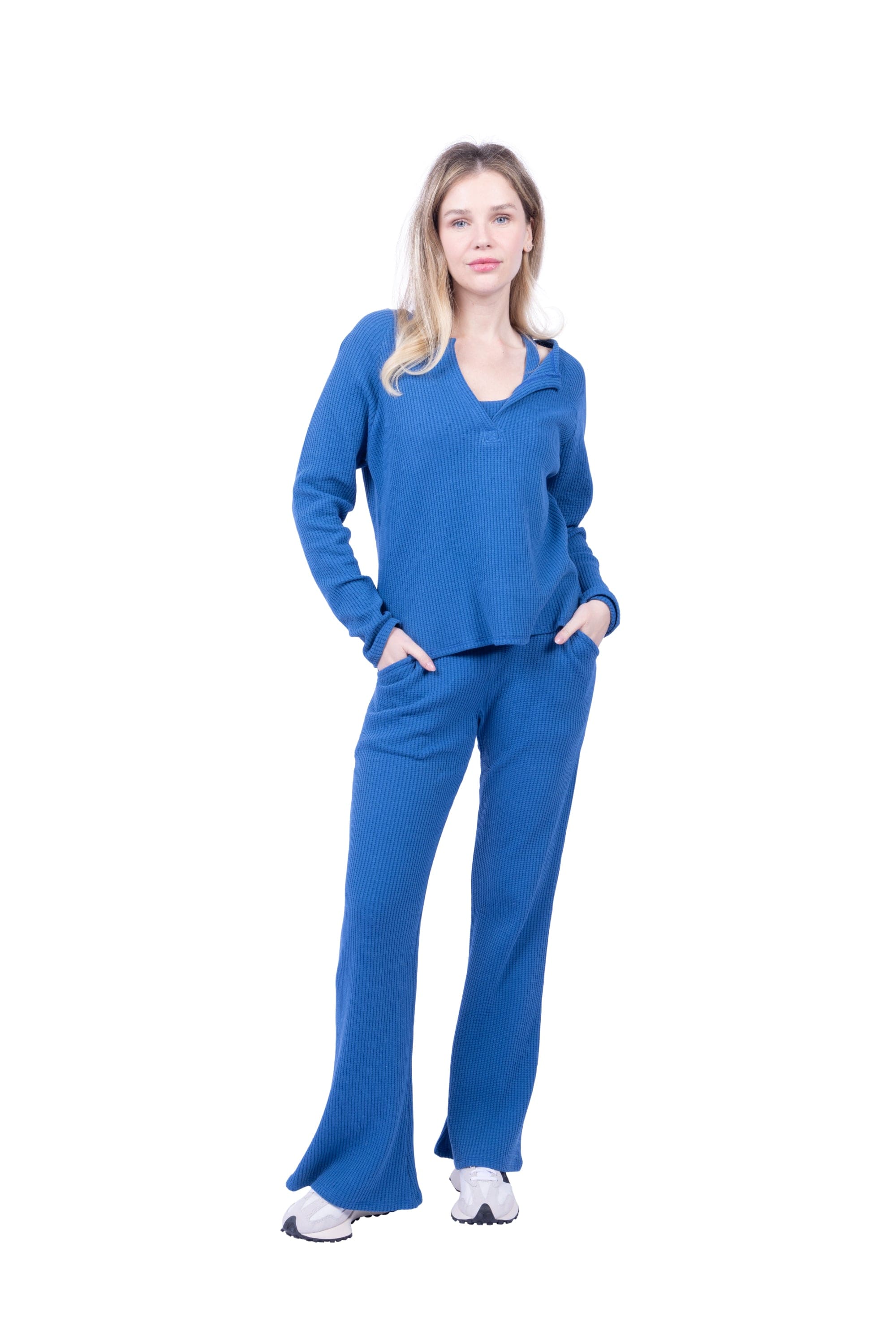 Jules Waffle Knit Organic Cotton Drawstring Pant