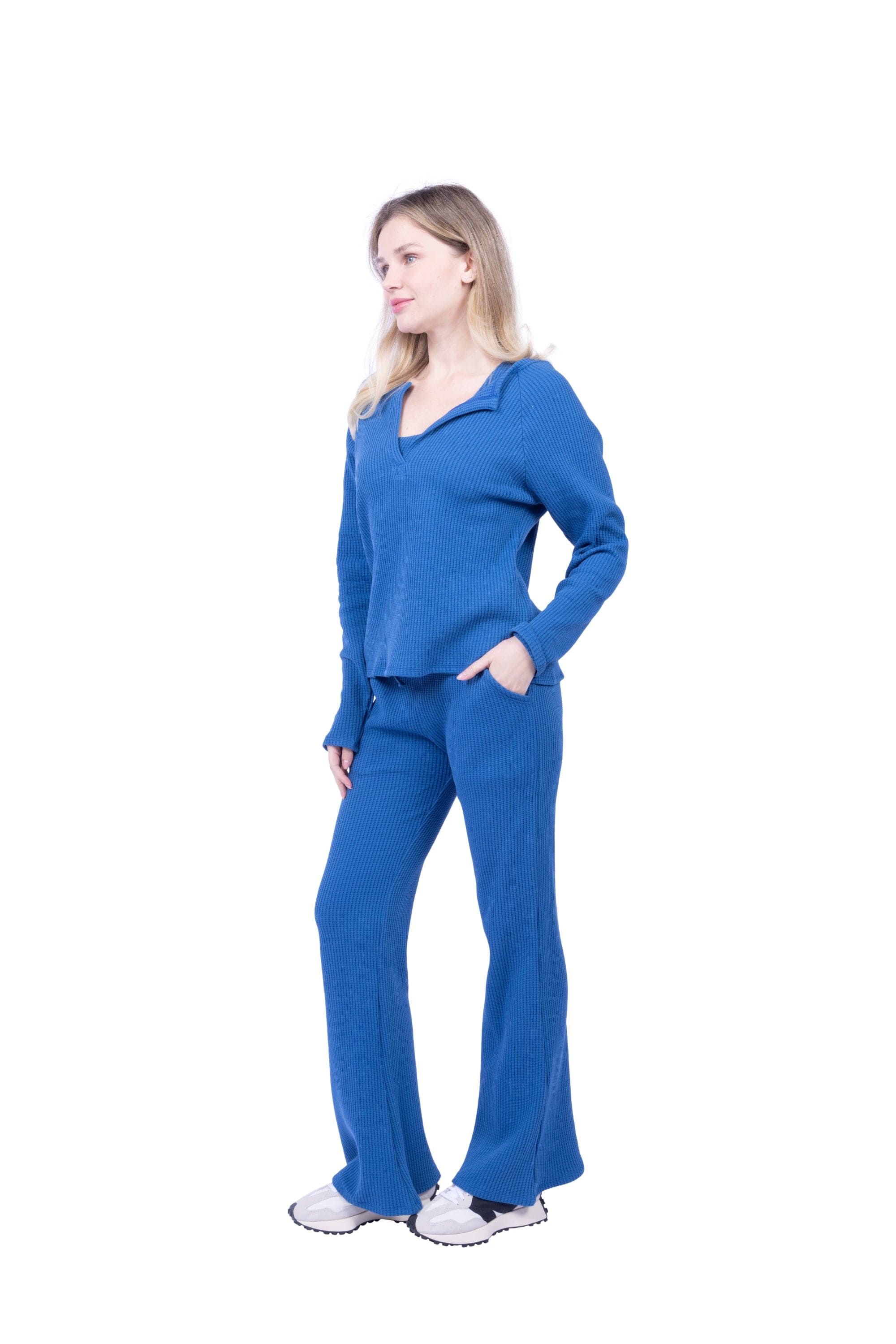 Jules Waffle Knit Organic Cotton Drawstring Pant