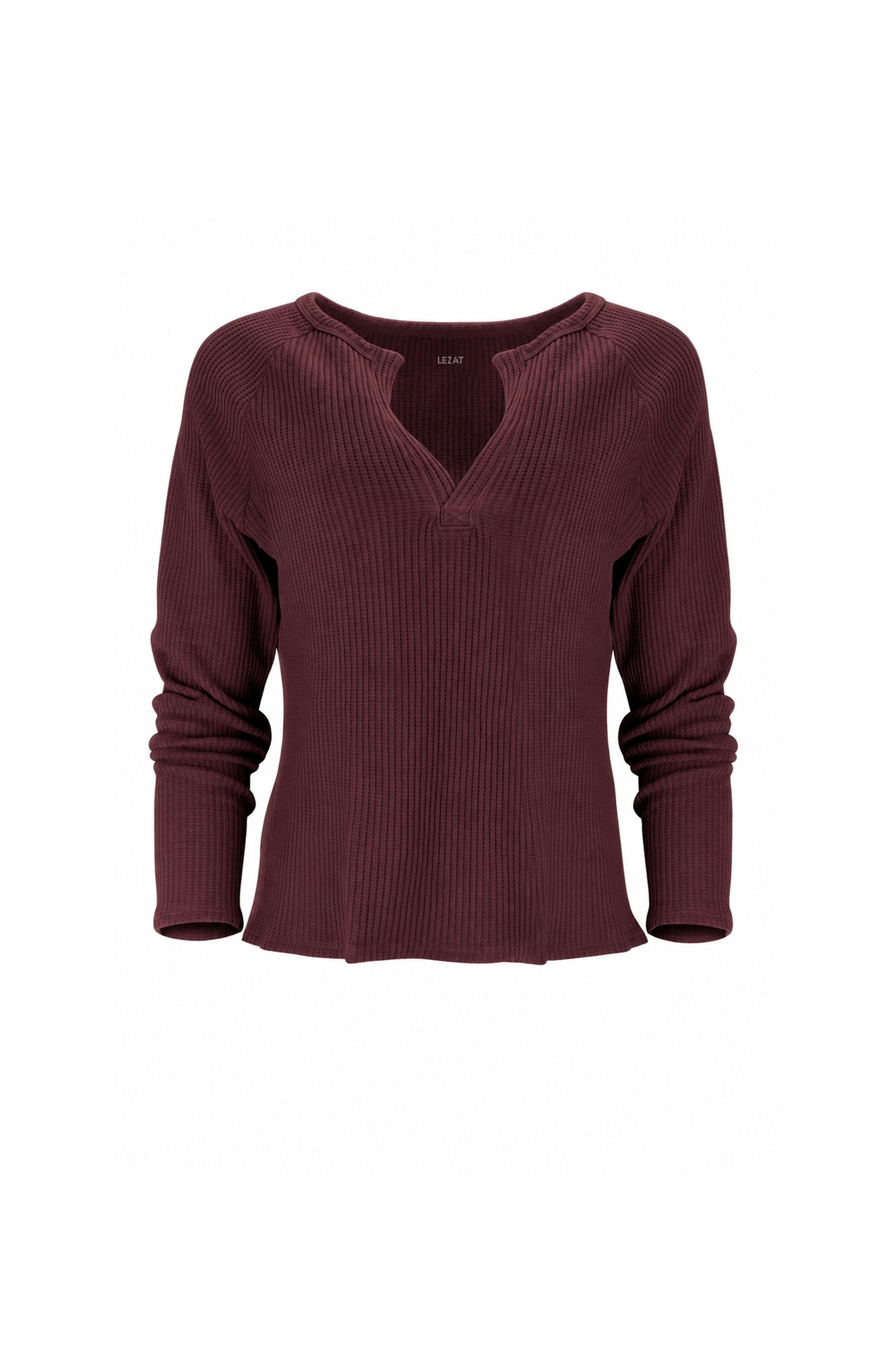 Jules Waffle Knit Organic Cotton V-Neck Pullover
