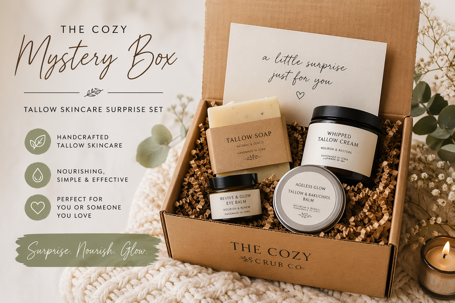 The Cozy Mystery Box – Tallow Skincare Surprise Set