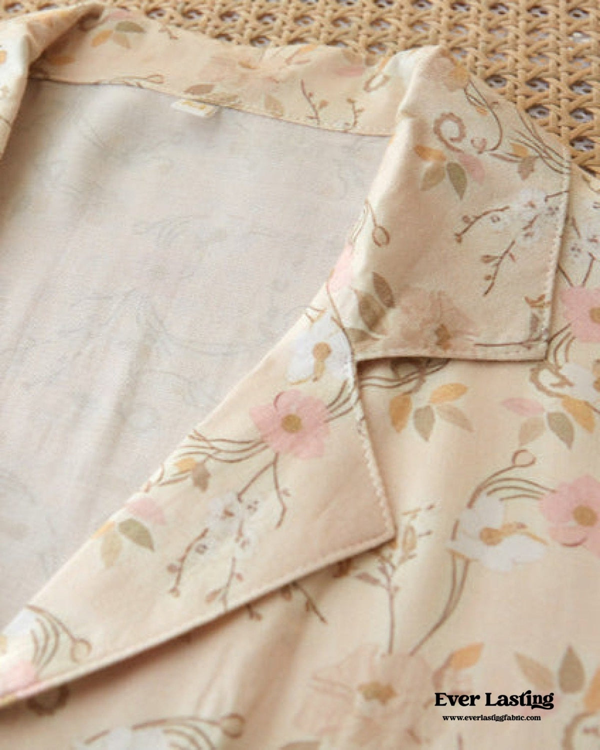 Pastoral Floral Long-Sleeve Long-Pants Pajama Set