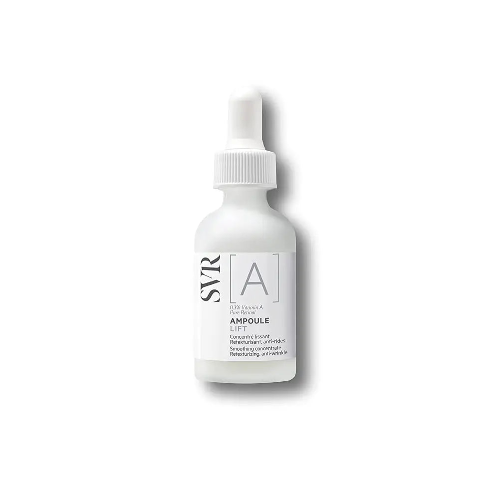 Svr A Ampoule Lift 30ml, suero facial para pieles con arrugas y textura irregular.