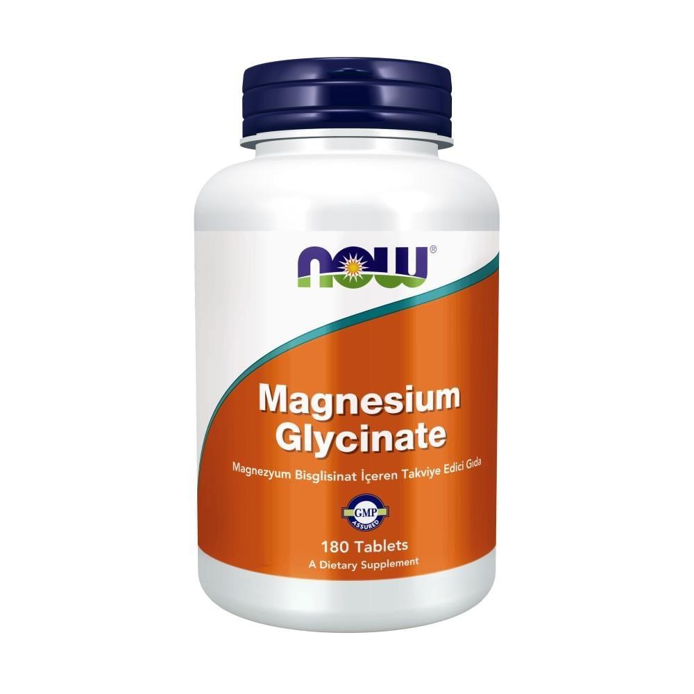 Now Magnesium Glycinate 180 Tablets: Highly Absorbable Magnesium Supplement for Sleep