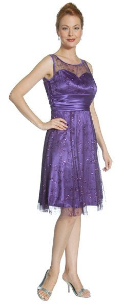 CLEARANCE - Juliet 2157 Knee Length A-Line Semi-Formal Dress