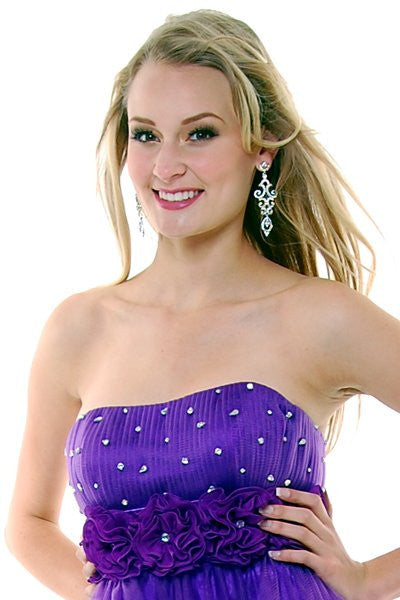 CLEARANCE - Cinderella Divine 414 Short A-Line Tulle Dress (Size 6)